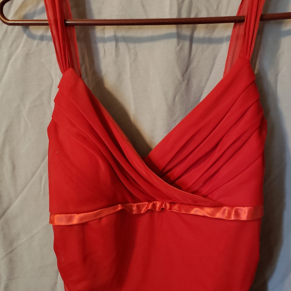 Red evening dress